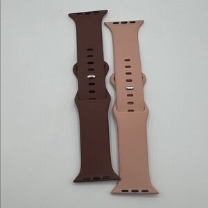 Silicone Watch Bands — Set of 2 Compatible with Apple Watch